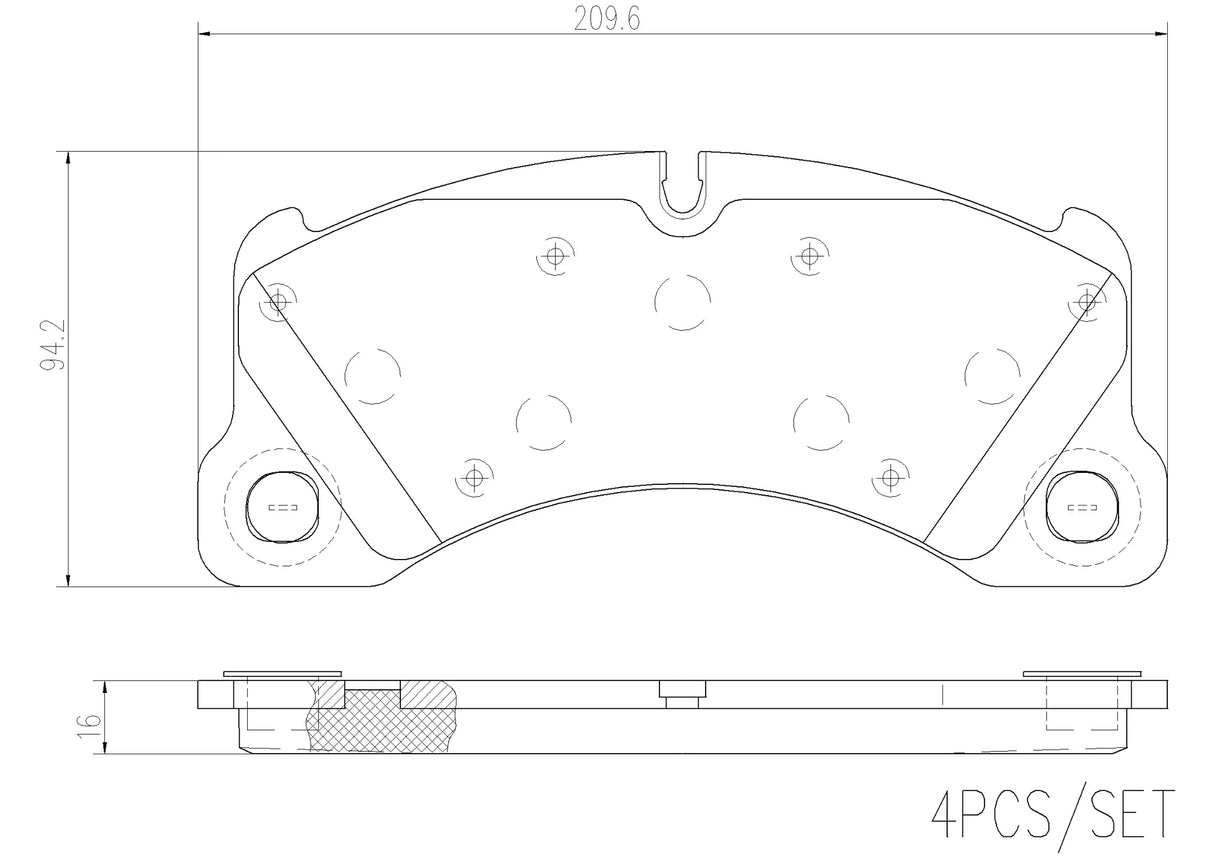Brembo P65021N Prime Ceramic Brake Pad Set Rear For 2011–2018 Porsche Cayenne, 2015–2018 Porsche Macan, 2010–2020 Porsche Panamera, Volkswagen Touareg 2011+