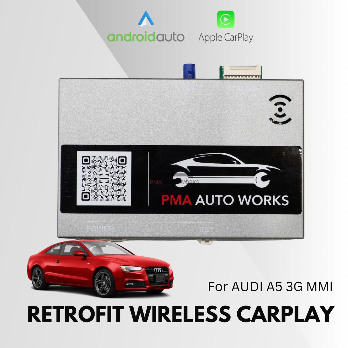 Retrofit Wireless Apple CarPlay Android Auto For Audi S4 2017-2019