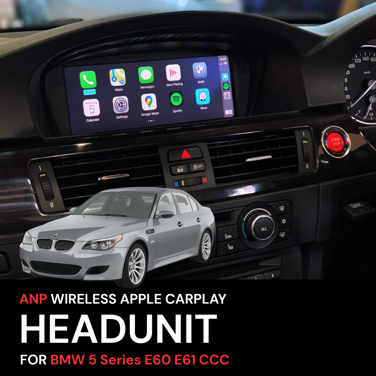 ANP Apple CarPlay Android Auto Screen For BMW 5 Series E60 E61 CCC