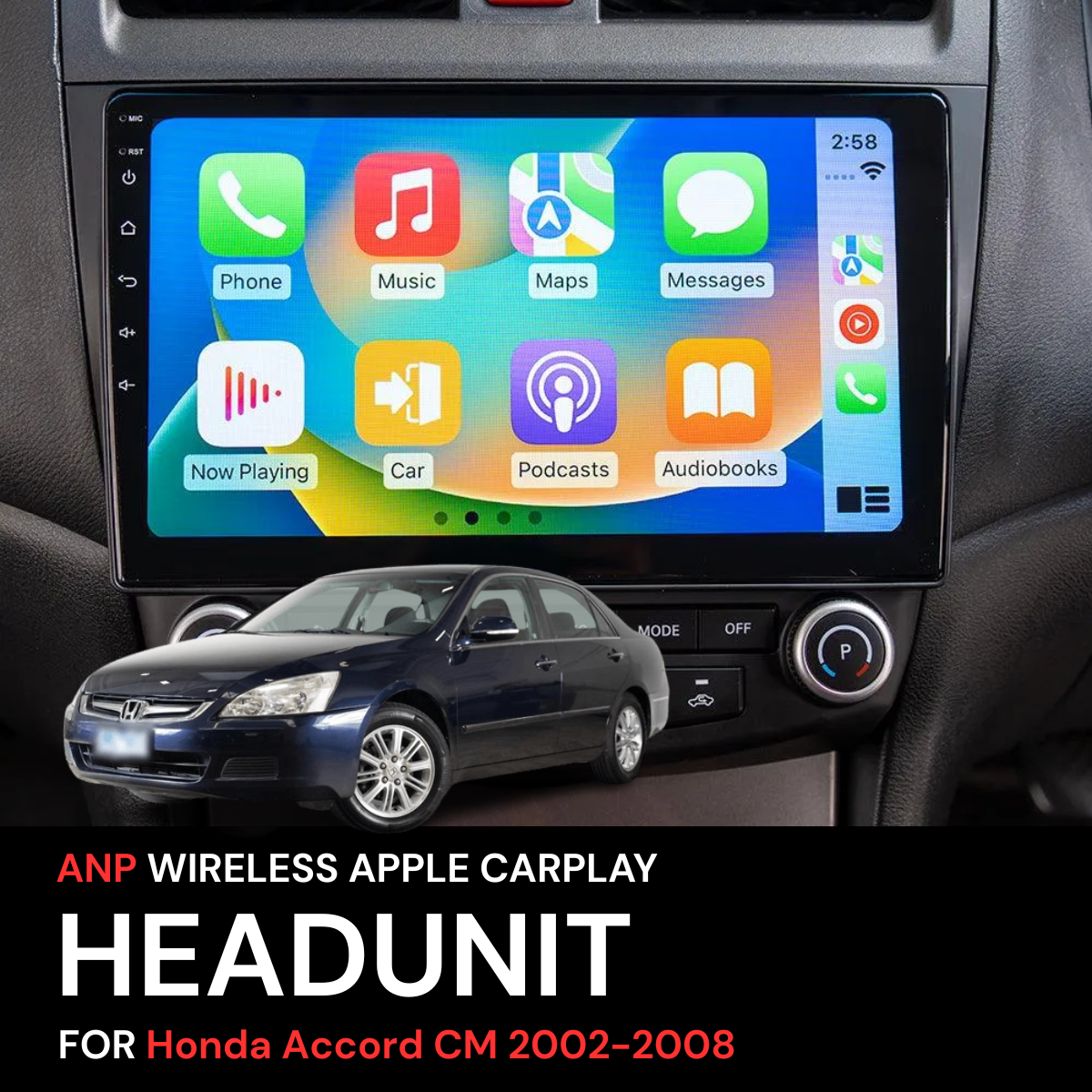 ANP Apple CarPlay Android Auto Screen For HONDA Accord CM 2002-2008
