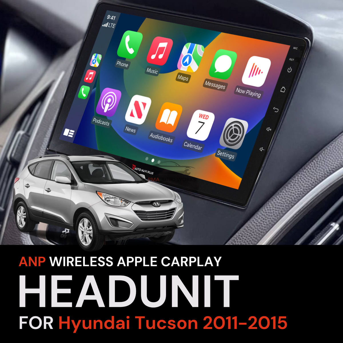 ANP Apple CarPlay Android Auto Screen For Hyundai Tucson 2011-2015 ...