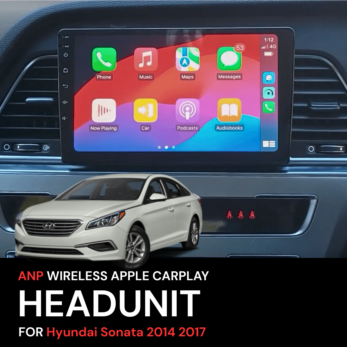 ANP Apple CarPlay Android Auto Screen For Hyundai Sonata 2014-2017