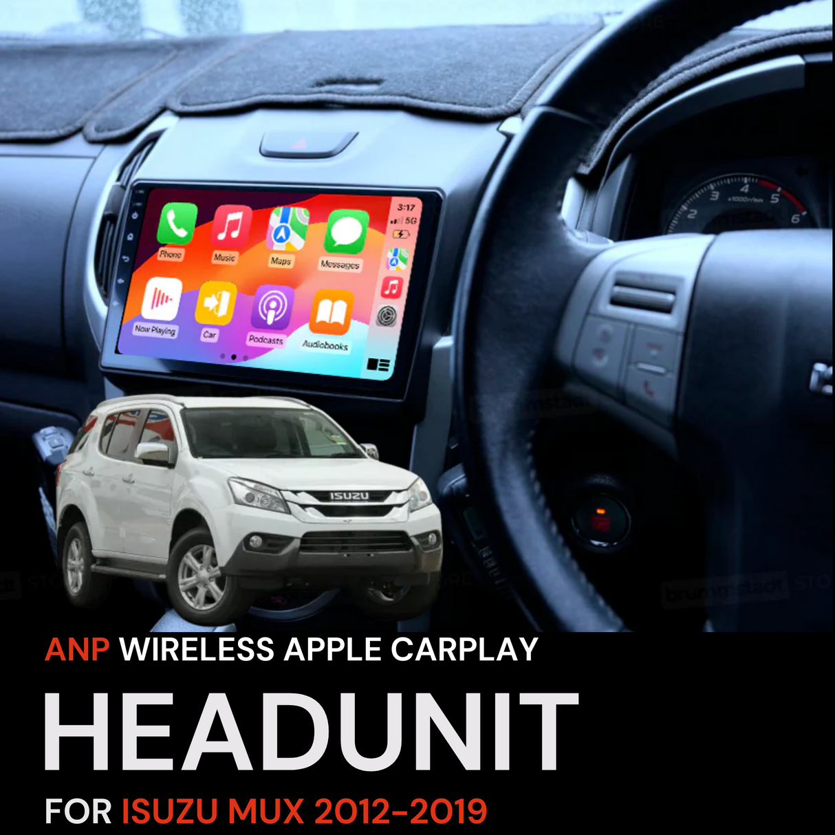 ANP Apple CarPlay Android Auto Screen For Isuzu MUX 2012-2019