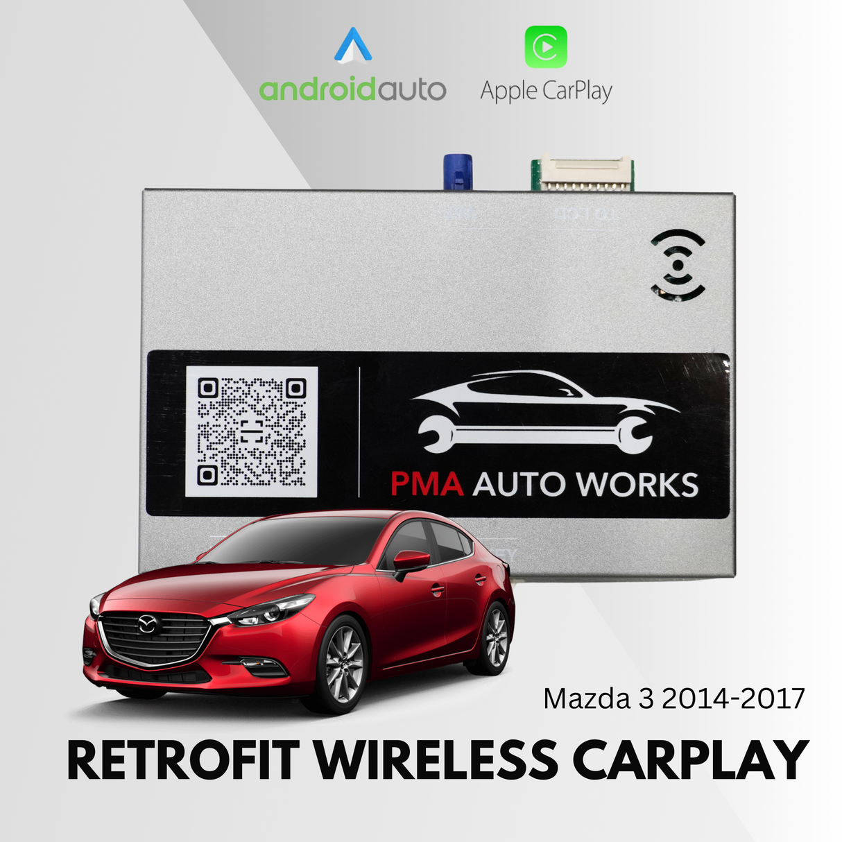 Retrofit Wireless Apple CarPlay Android Auto For Mazda 3 2014-2017