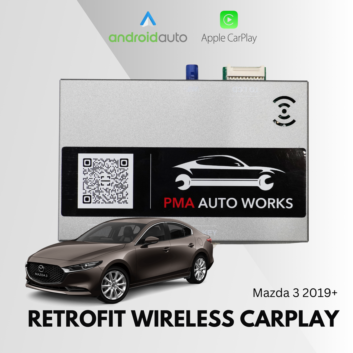 Retrofit Wireless Apple CarPlay Android Auto For Mazda 3 2019+