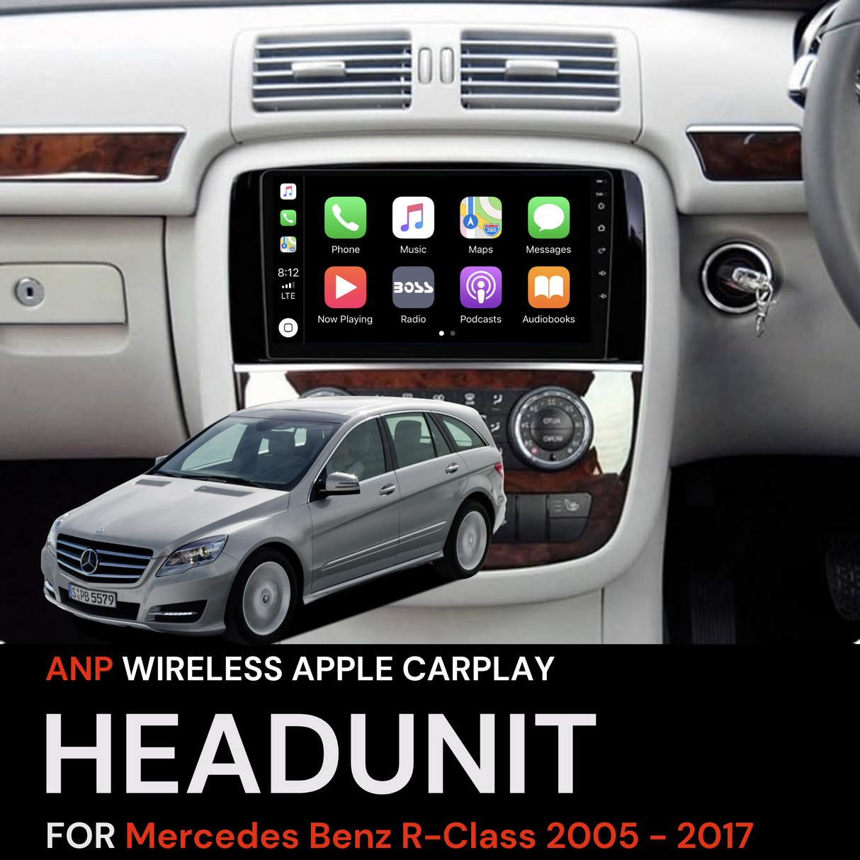ANP Apple CarPlay Android Auto Screen For Mercedes Benz R-Class 2005 - 2017
