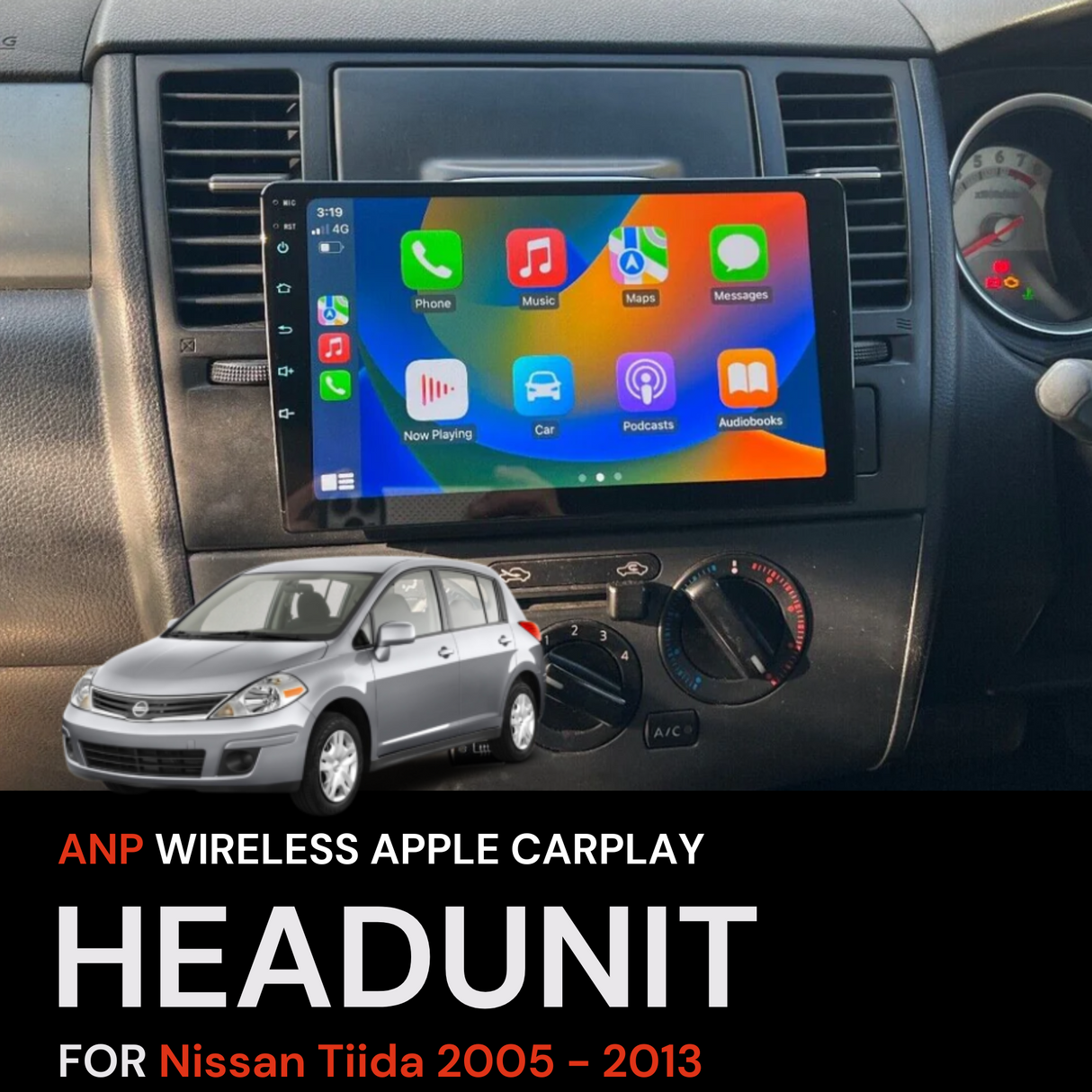 ANP Apple CarPlay Android Auto Screen For Nissan Tiida 2005 - 2013