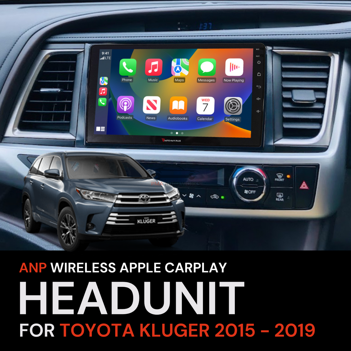 ANP Apple CarPlay Android Auto Screen For Toyota Kluger 2015-2019 – PMA ...