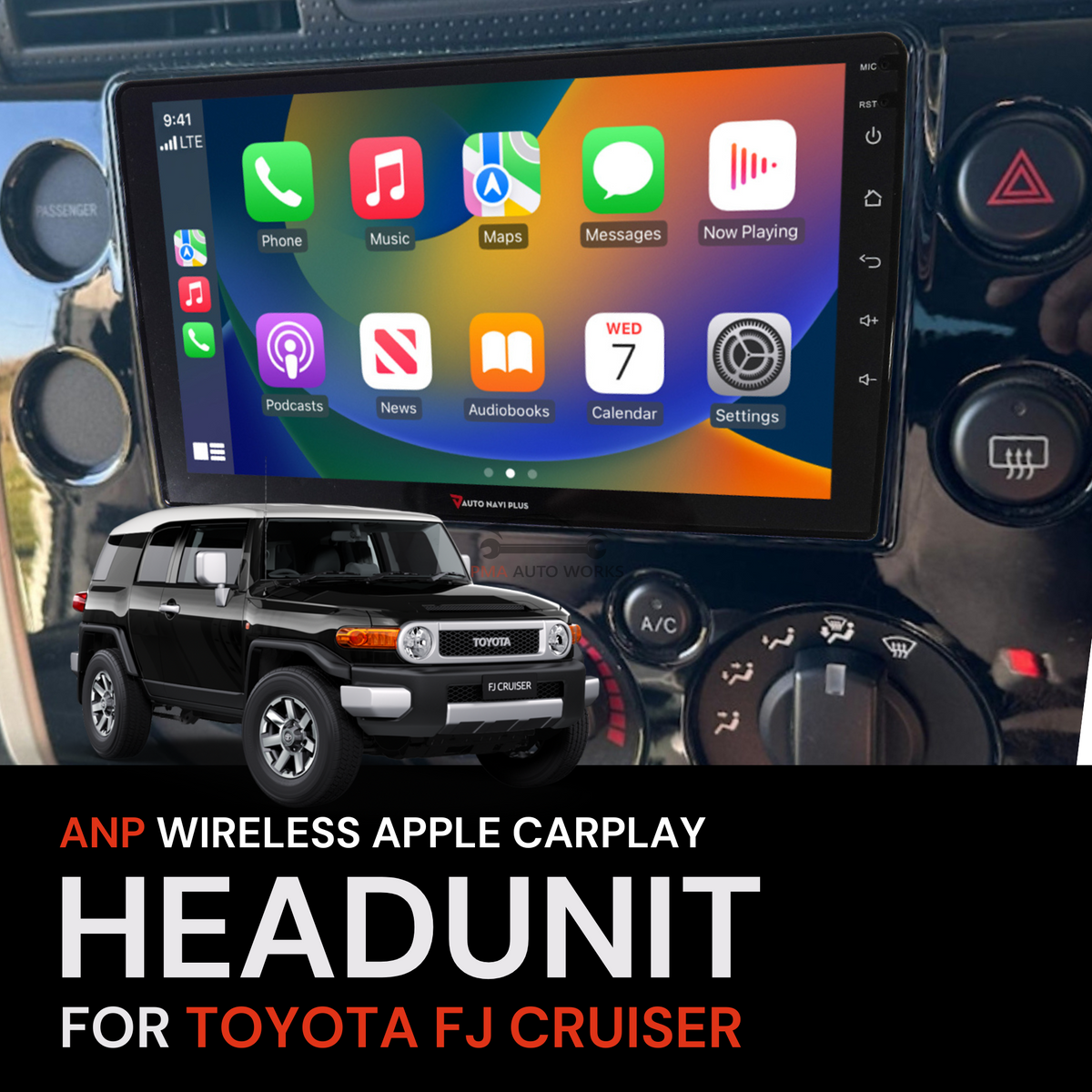 ANP Apple CarPlay Android Auto Screen For Toyota FJ-Cruiser ??? PMA AUTO ...