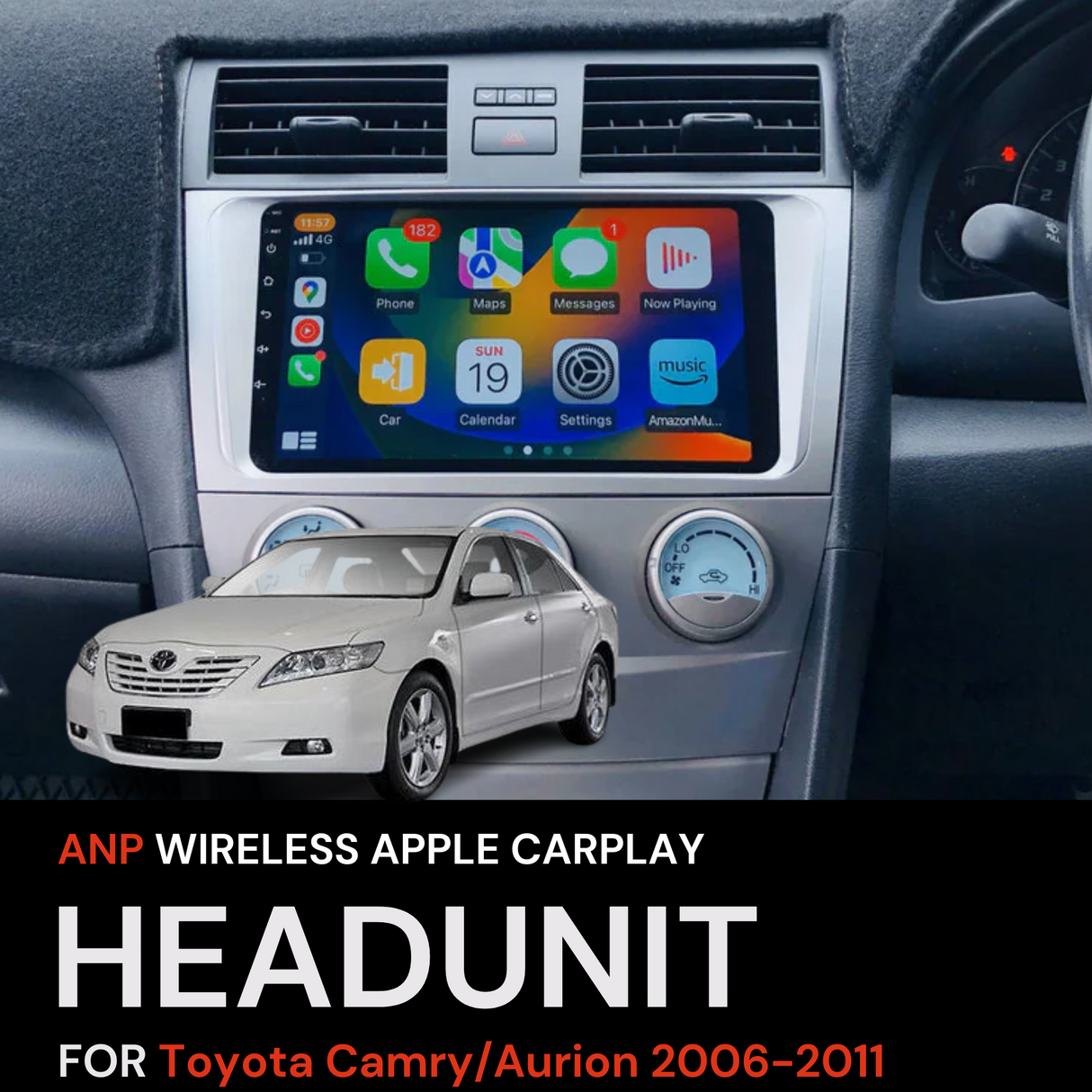ANP Apple CarPlay Android Auto Screen For Toyota Camry / Aurion 2006-2011