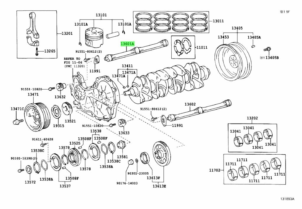 Balanceshaft Sub-Assy No 1 13601-0L020 For Toyota 1KD FTV