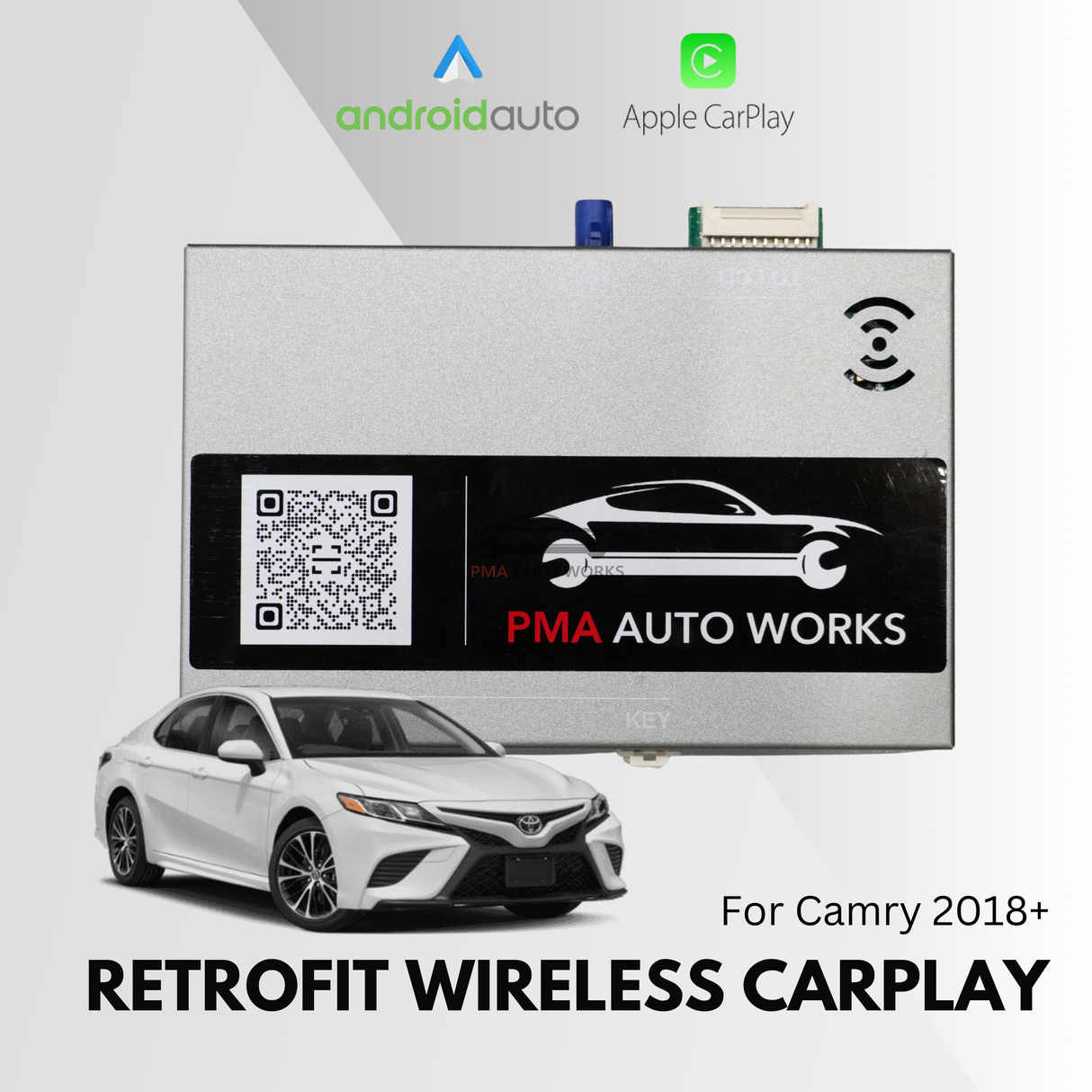 Retrofit Wireless Apple CarPlay Android Auto For Camry 2018+