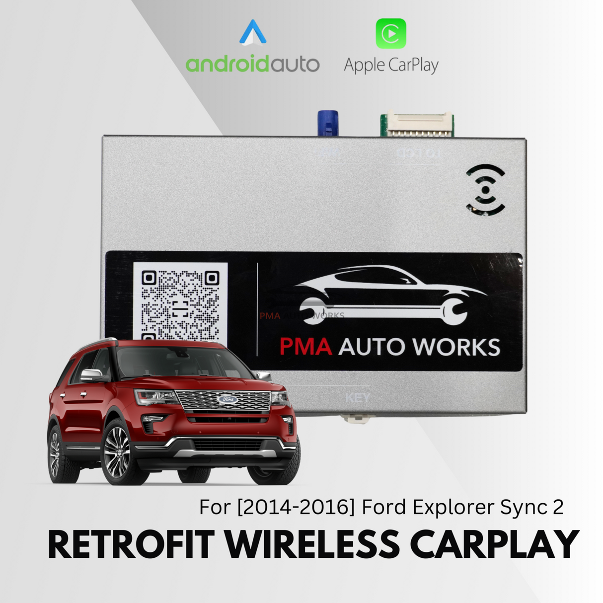 Retrofit Wireless Apple CarPlay Android Auto For Ford Explorer Sync 2