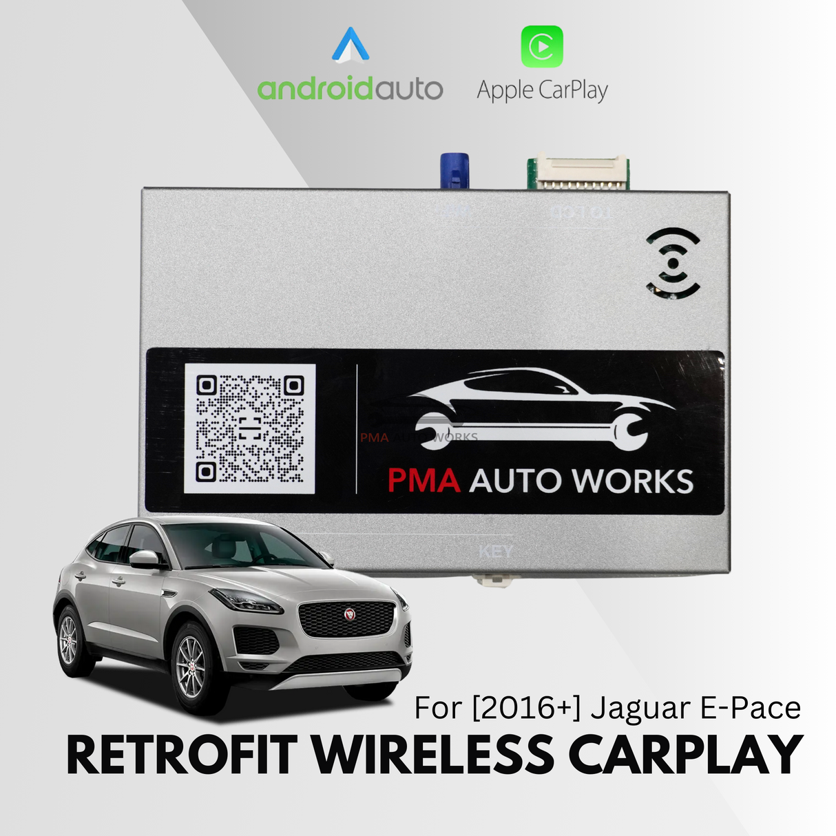 Retrofit Wireless Apple CarPlay Android Auto For Jaguar E-Pace 2016+