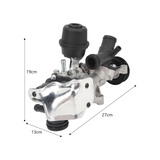 Engine Water Pump 2702000800 Aluminium Coolant Water Pump Replacement for Benz A‑CLASS B‑CLASS CLA Coupe GLA‑CLASS