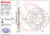 Brembo Disc Brake Rotor (Single) Front 330mm 09.A448.21 For Mercedes Benz