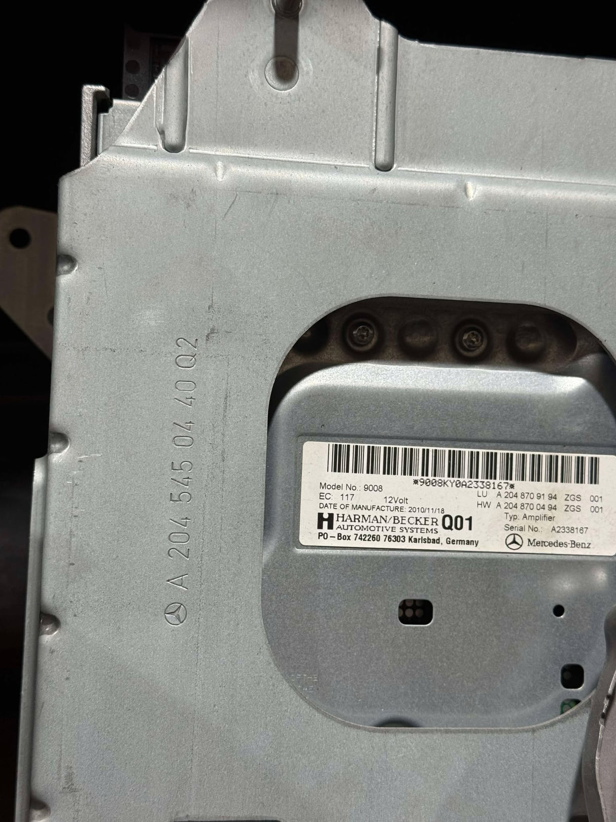 USED Amplifier Amp Harman Becker A2045450440Q2 OEM 2012-2017 Mercedes W212 E350 C250