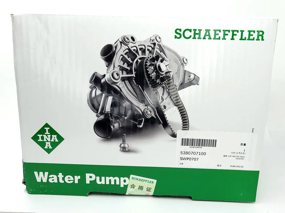 INA Water Pump Assembly 5380707100 For AUDI A4, A5, A6, VW Passat 1.8T 300 TSI CEAA