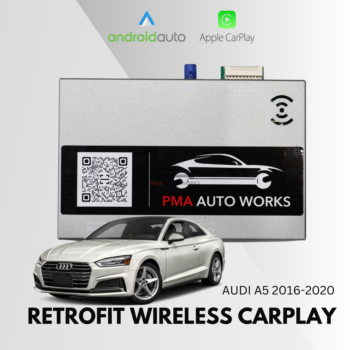 Retrofit Wireless Apple CarPlay Android Auto For AUDI A5 2016-2020