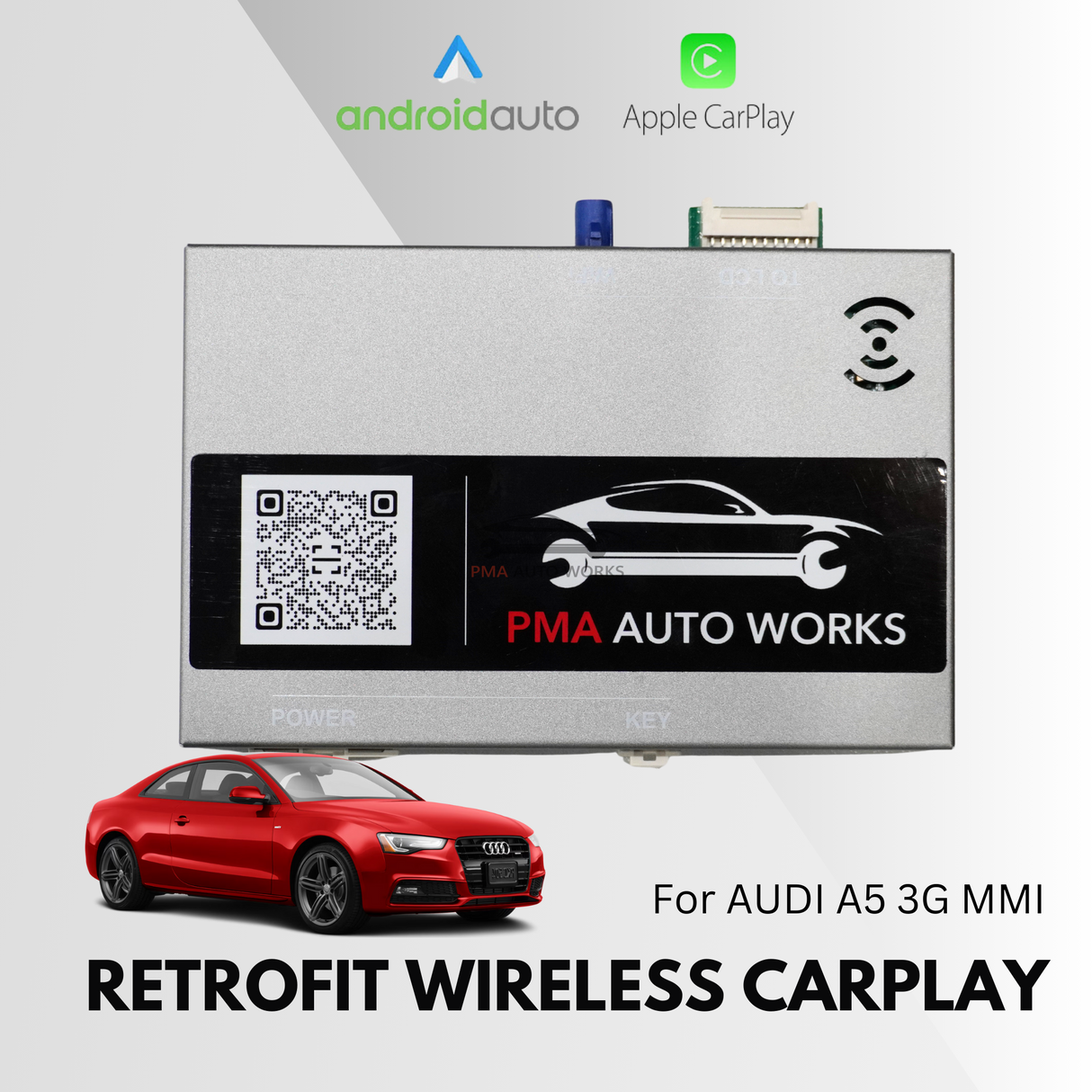 Retrofit Wireless Apple CarPlay Android Auto For AUDI A5 3G MMI 2008-2015