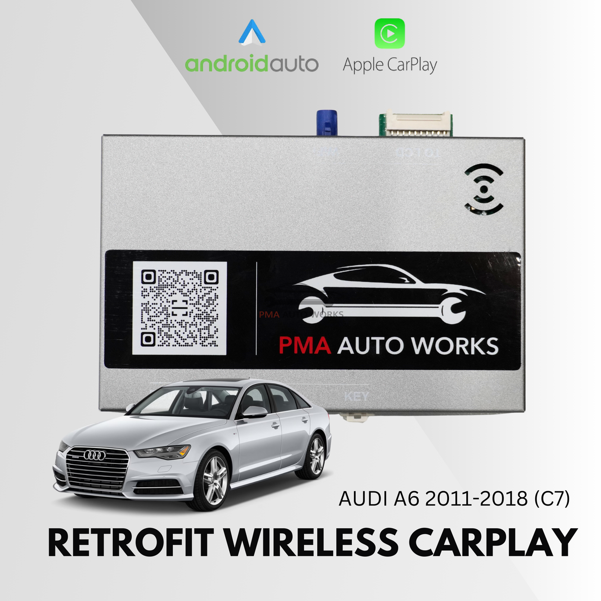 Retrofit Wireless Apple CarPlay Android Auto For Audi A6 C7 2011-2018