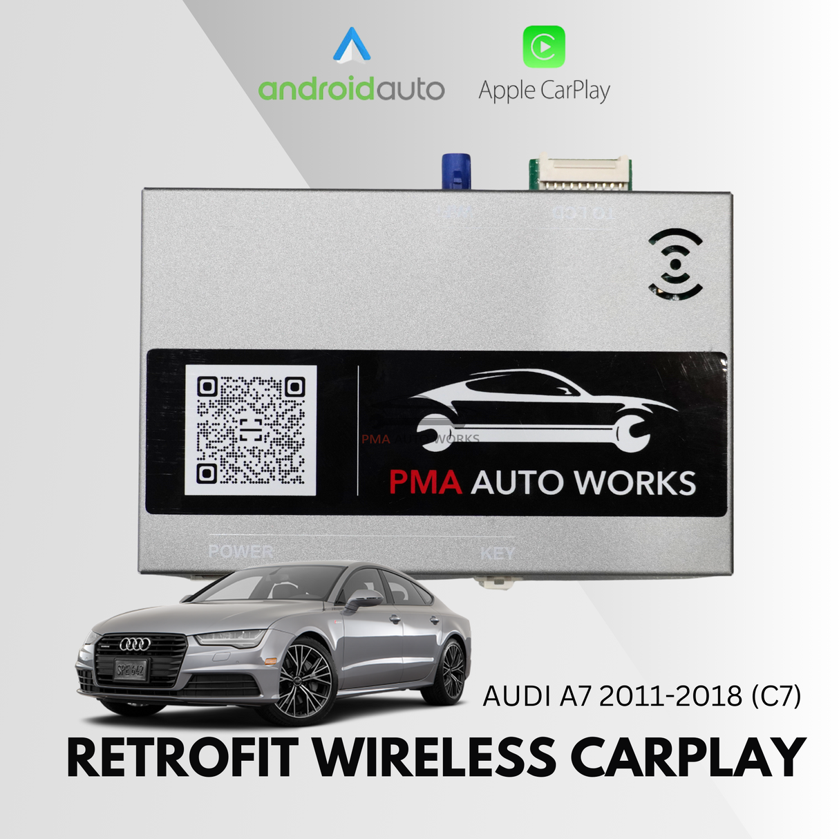 Retrofit Wireless Apple CarPlay Android Auto For Audi A7 C7 2011-2018