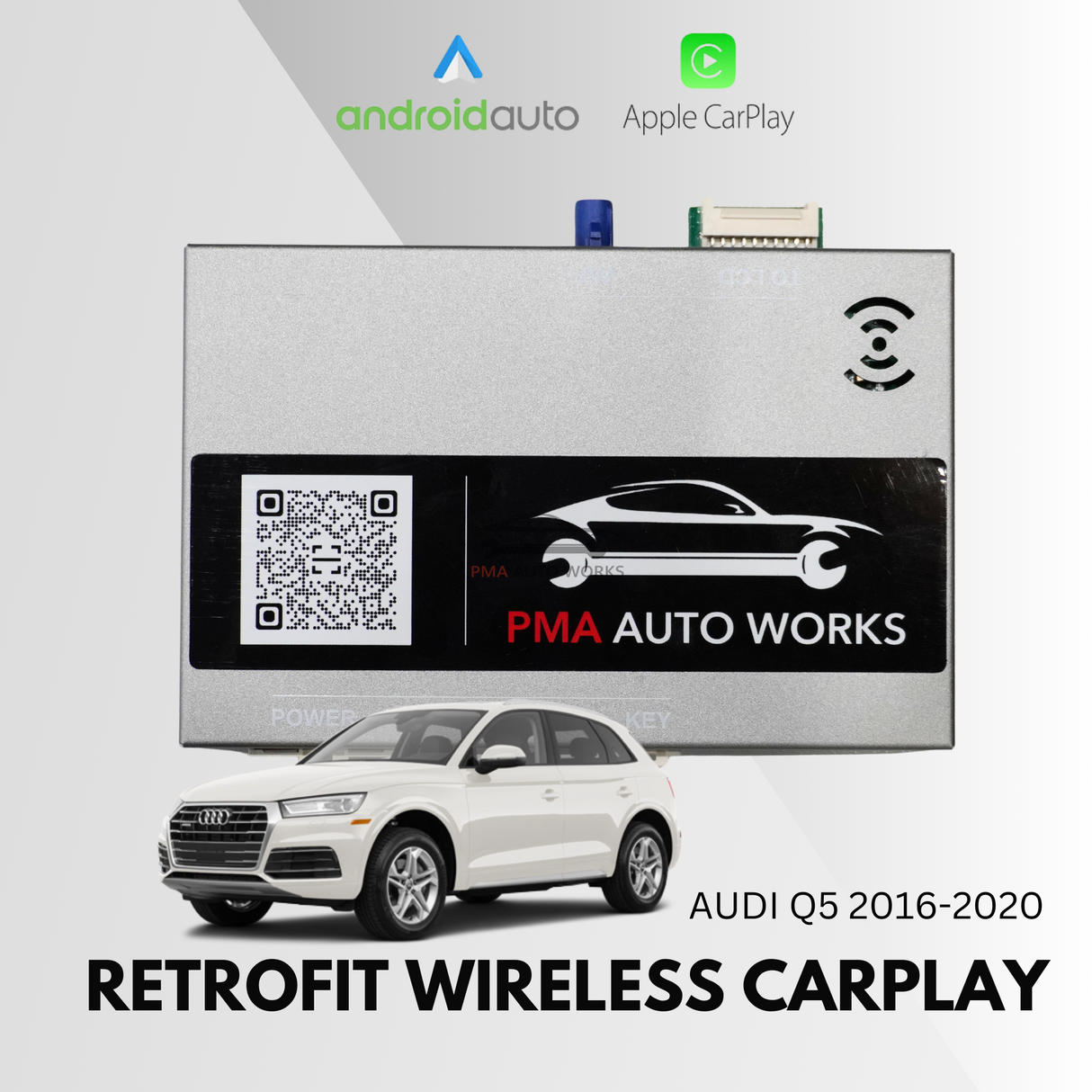 Retrofit Wireless Apple CarPlay Android Auto For Audi Q5 2016-2020