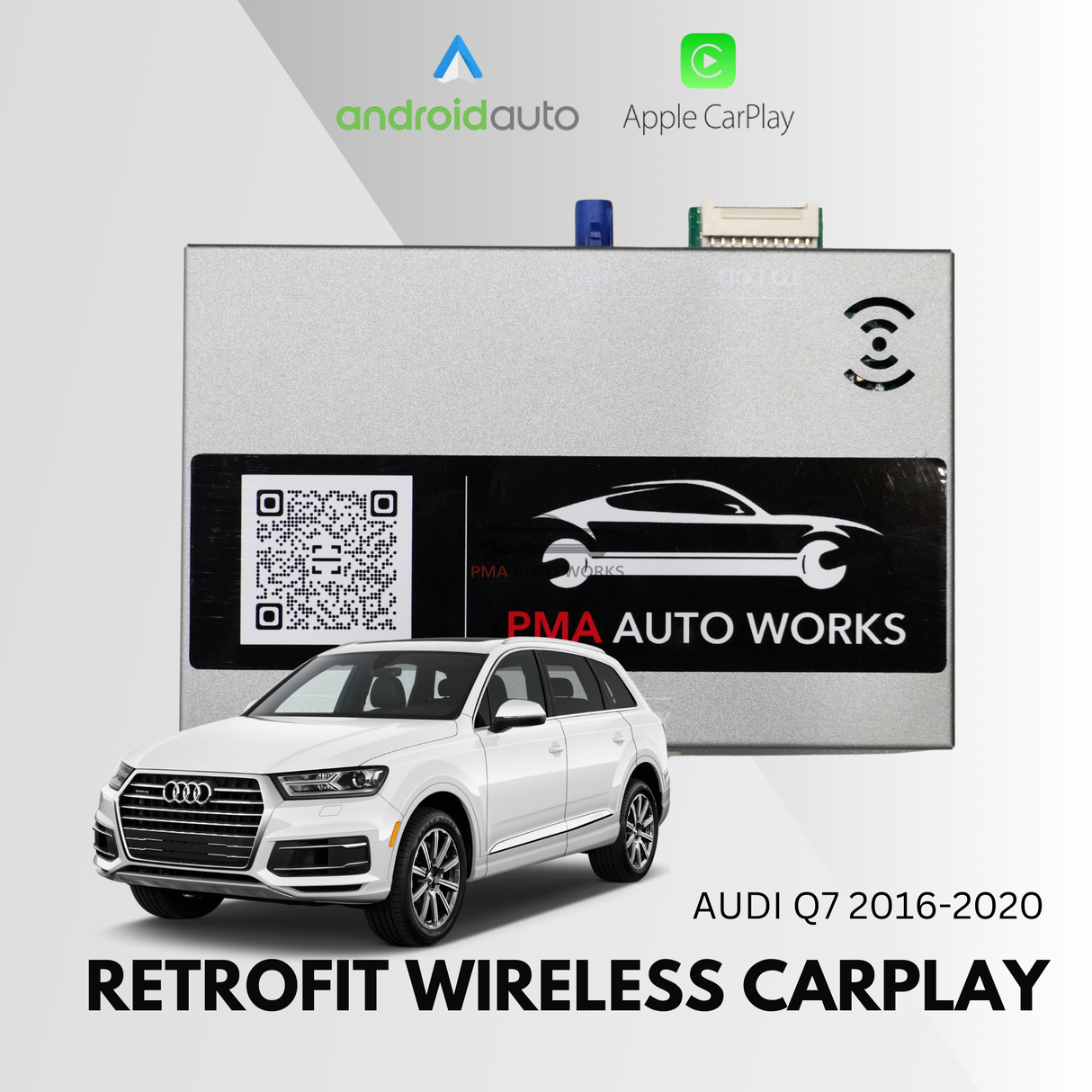 Retrofit Wireless Apple CarPlay Android Auto For Audi Q7 2016-2020