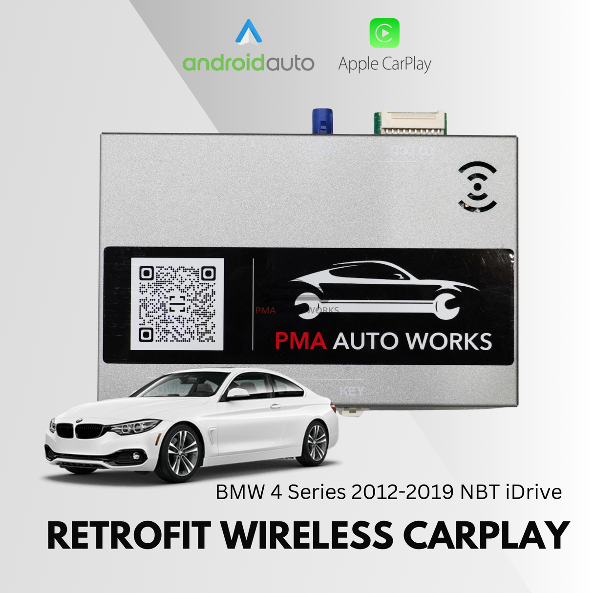 Retrofit Wireless Apple CarPlay Android Auto For BMW 4 Series 2012-2019 NBT iDrive