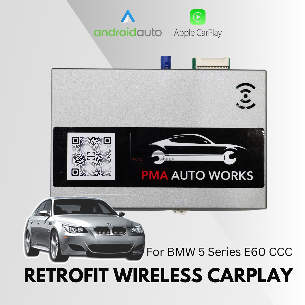 Retrofit Wireless Apple CarPlay Android Auto For BMW 5 Series E60 CCC