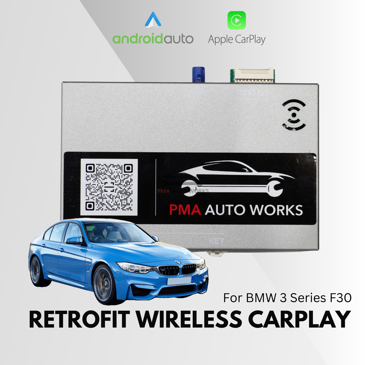 Retrofit Wireless Apple CarPlay Android Auto For BMW 3 Series F30 NBT/CIC 2012-2018