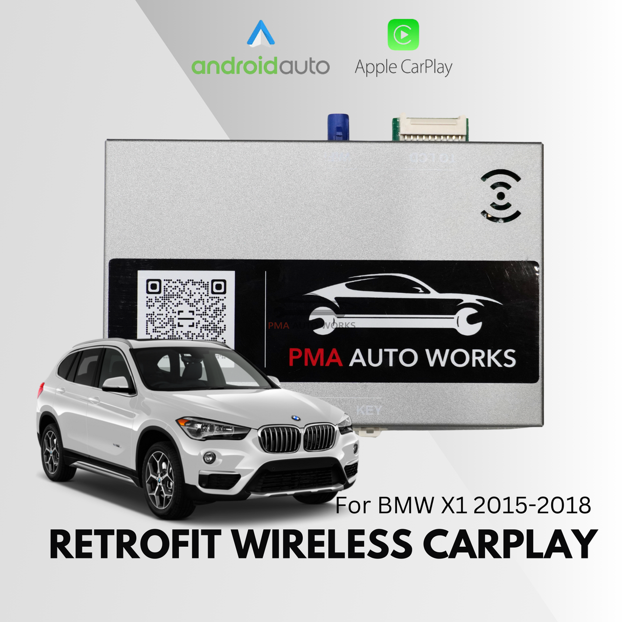 Retrofit Wireless Apple CarPlay Android Auto For BMW X1 2015-2018