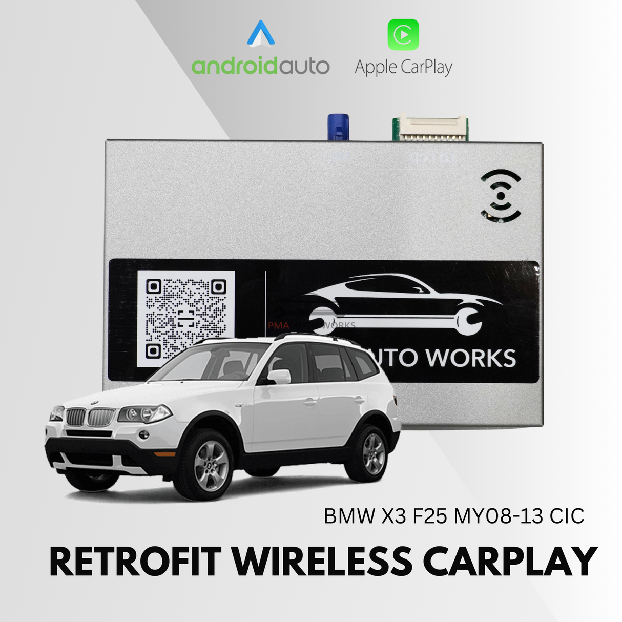 Retrofit Wireless Apple CarPlay Android Auto For BMW X3 F25 MY08-13 CIC