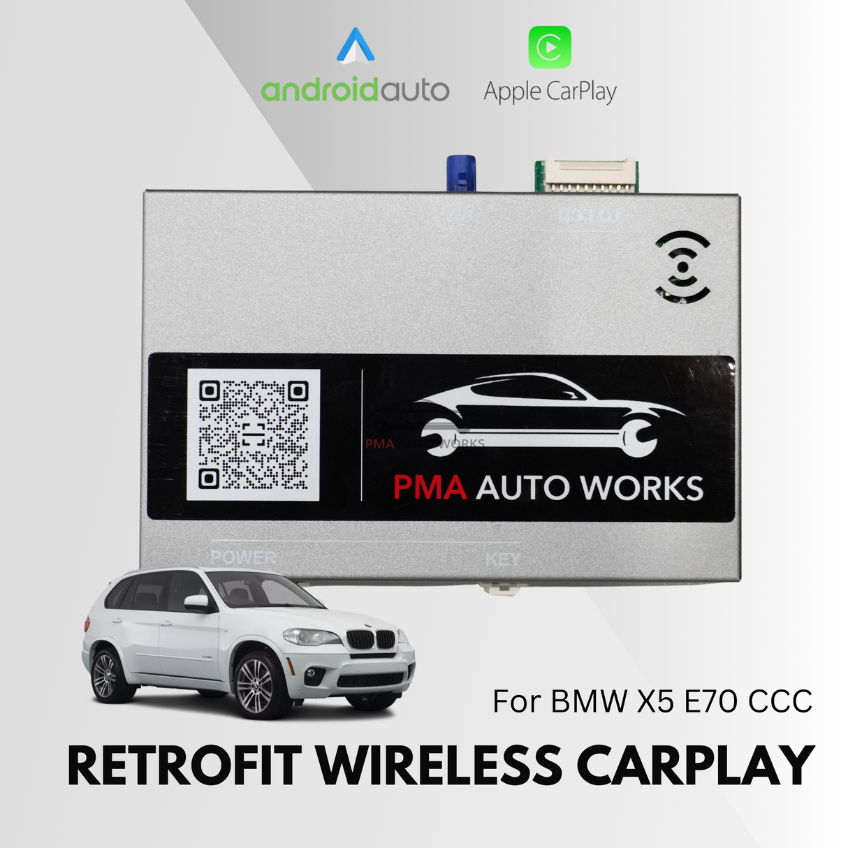 Retrofit Wireless Apple CarPlay Android Auto For BMW E70 X5 CCC