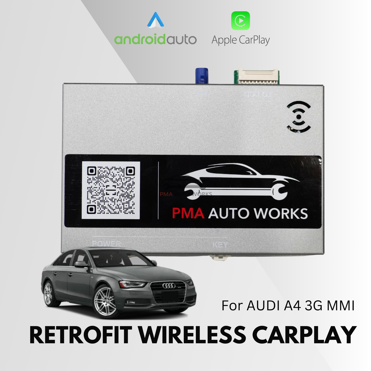 Retrofit Wireless Apple CarPlay Android Auto For AUDI A4 3G MMI 2008 – 2015