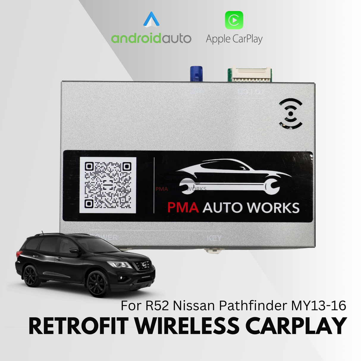 Retrofit Wireless Apple CarPlay Android Auto For Nissan Pathfinder R52 2013-2016