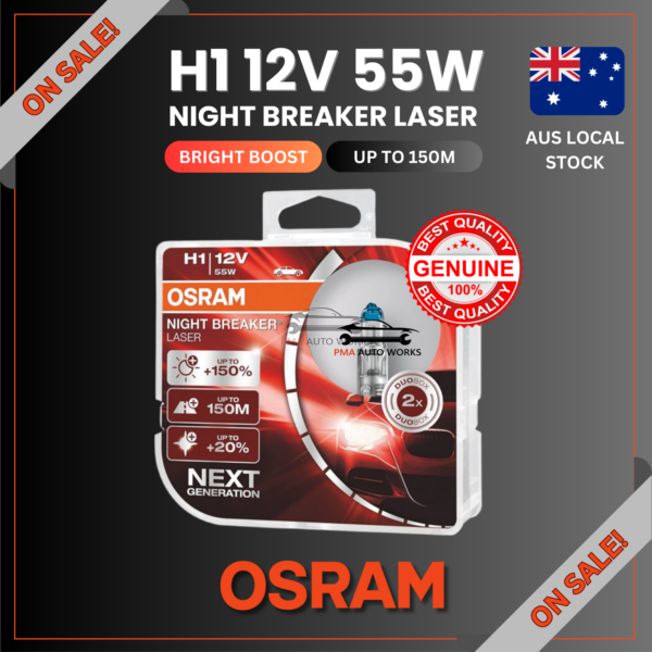 Genuine OSRAM H1 – DUO NIGHT BREAKER LASER 64150NL