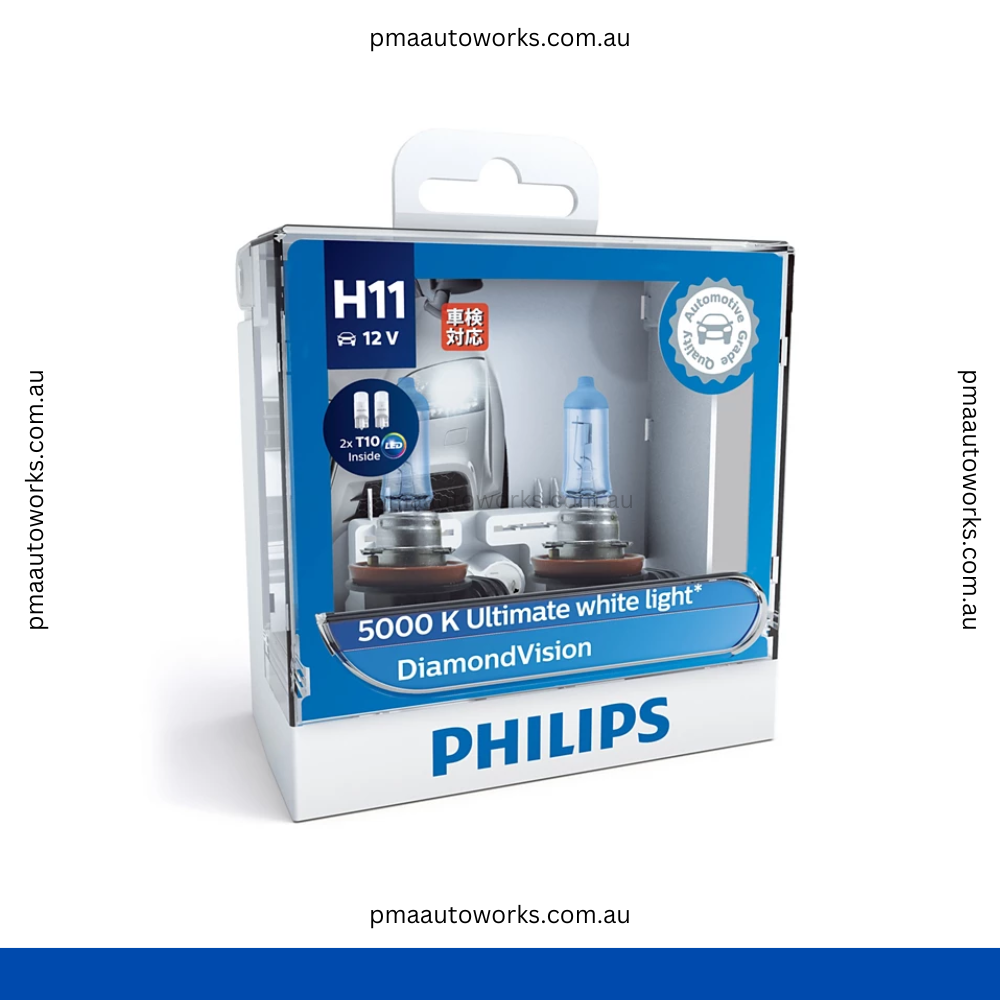 Philips H11 12V 55W 12362DV Diamond Vision 5000K Bulbs