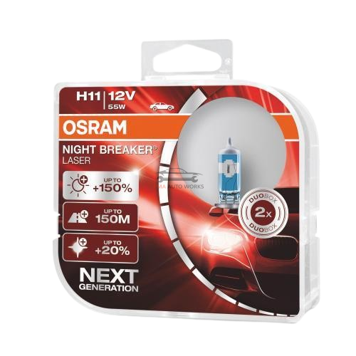 Genuine OSRAM H11 – DUO NIGHT BREAKER LASER 64211NL