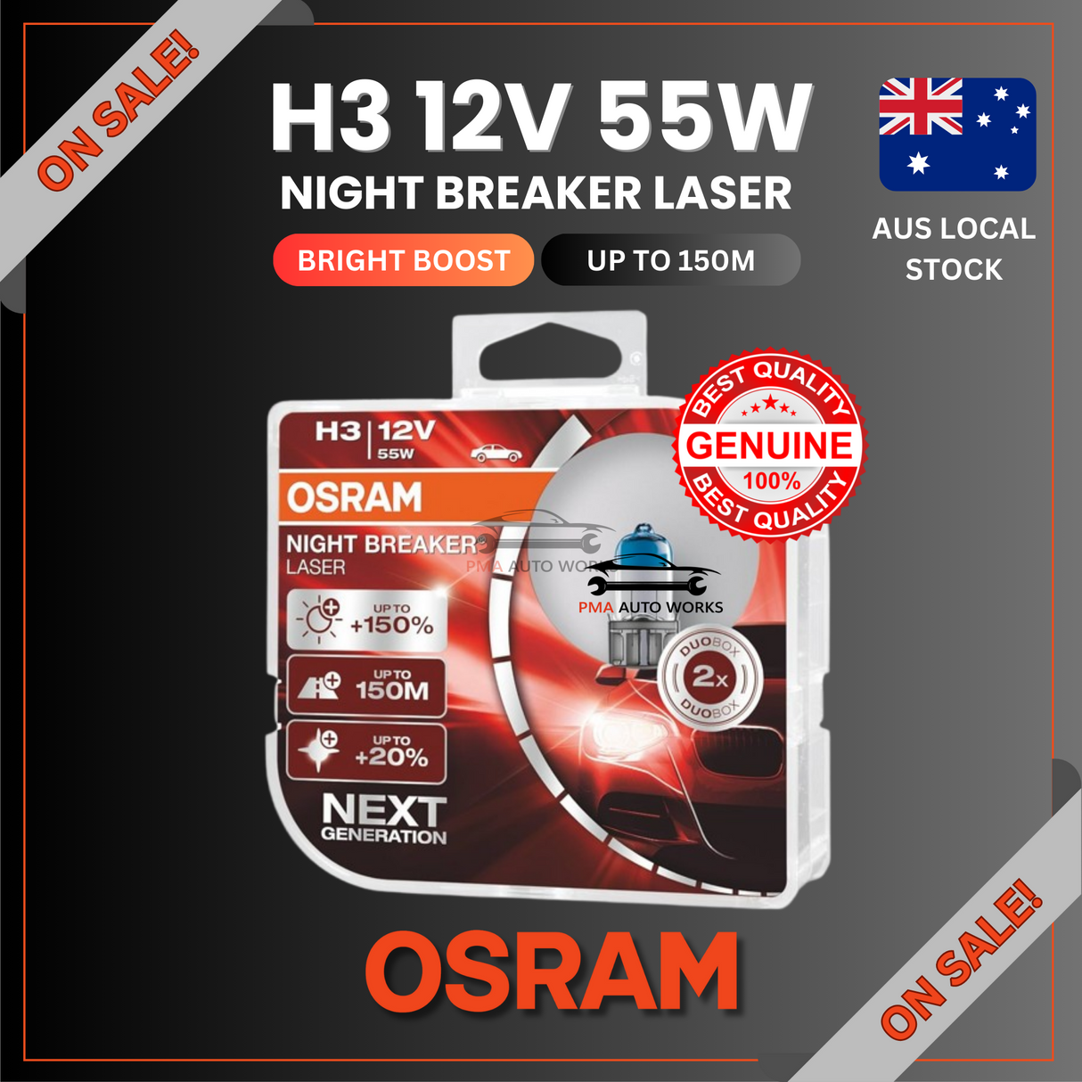 Genuine OSRAM H3 – DUO NIGHT BREAKER LASER 64151NL