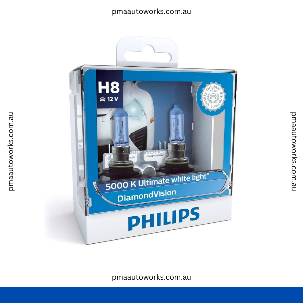 Philips H8 12V 35W 12360DV Diamond Vision 5000K Bulbs