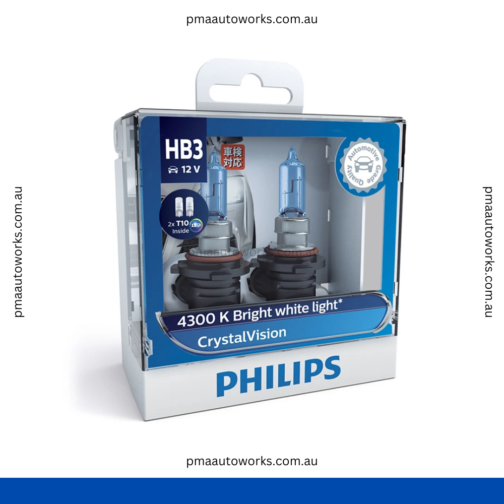 Philips HB3/9005 Crystal Vision 4300K White Halogen Bulbs