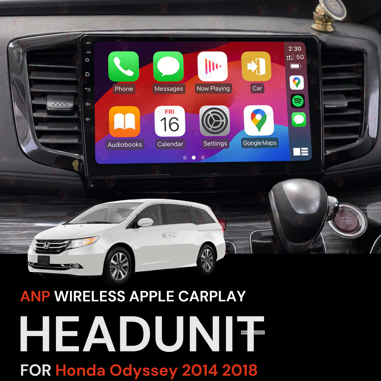 ANP Apple CarPlay Android Auto Screen For Honda Odyssey 2014-2018