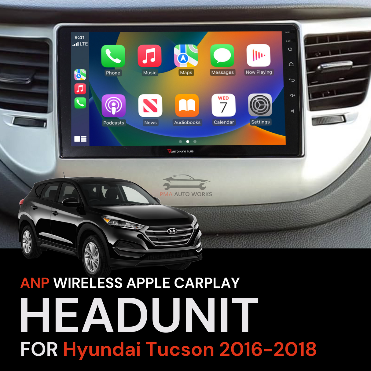 ANP Apple CarPlay Android Auto Screen For Hyundai Tucson 2016-2018