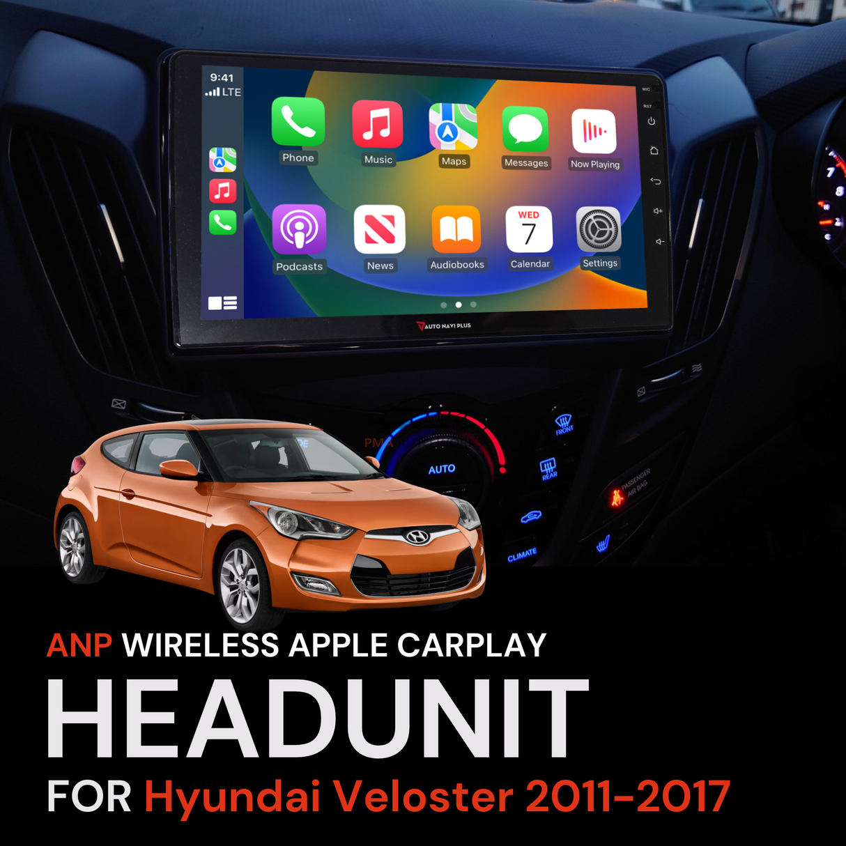 ANP Apple CarPlay Android Auto Screen For Hyundai Veloster 2011-2017