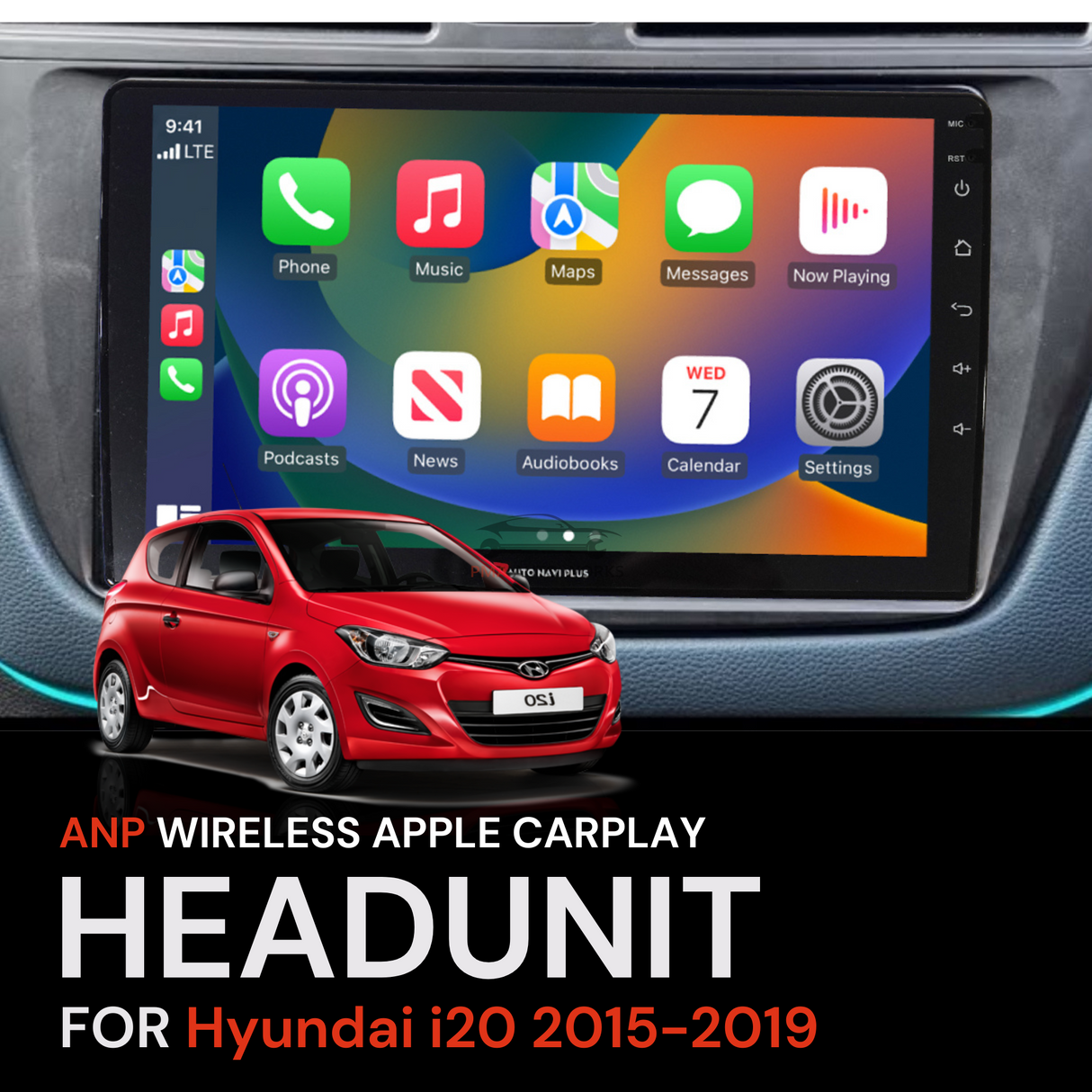 ANP Apple CarPlay Android Auto Screen For Hyundai i20 2015-2019