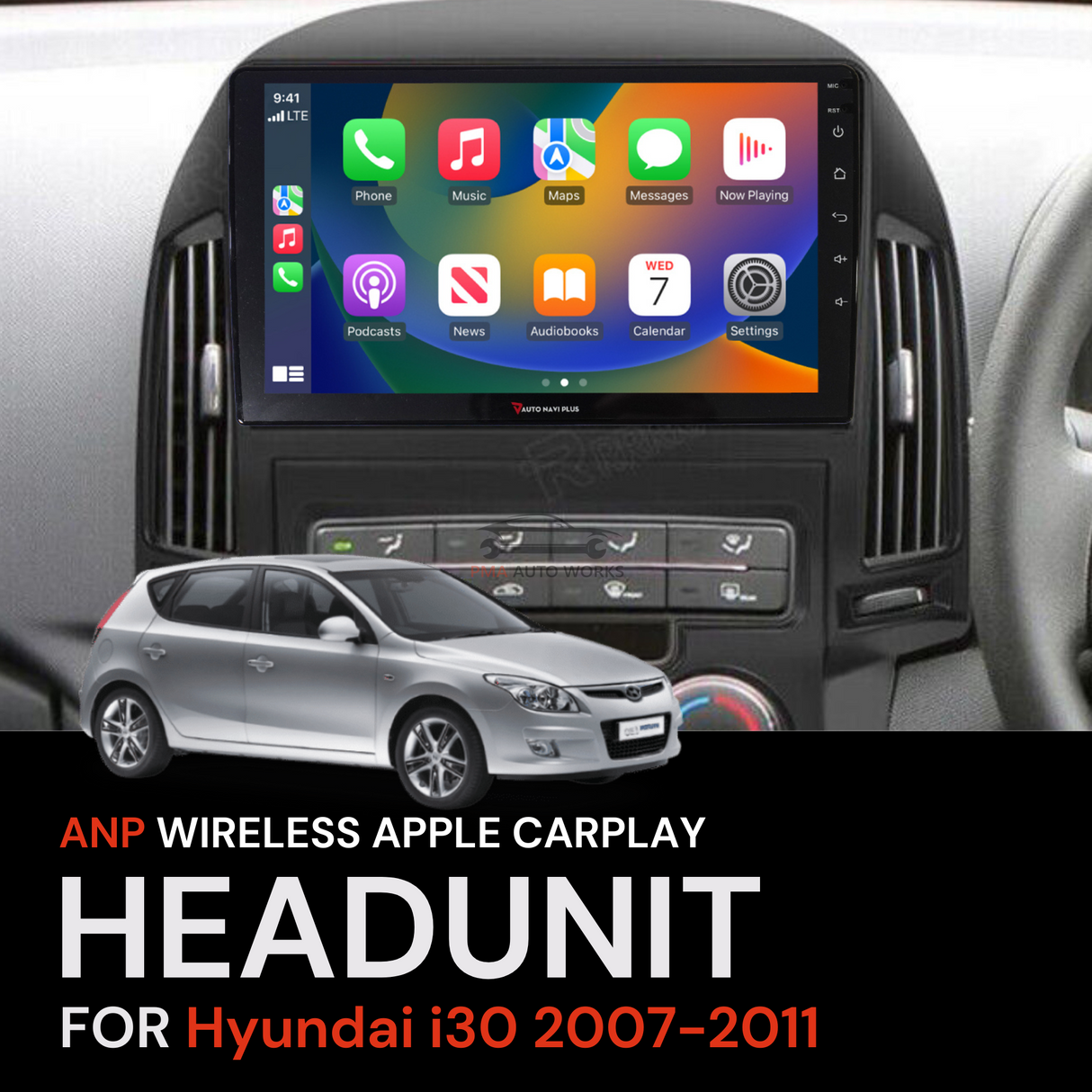 ANP Apple CarPlay Android Auto Screen For Hyundai i30 2007-2011