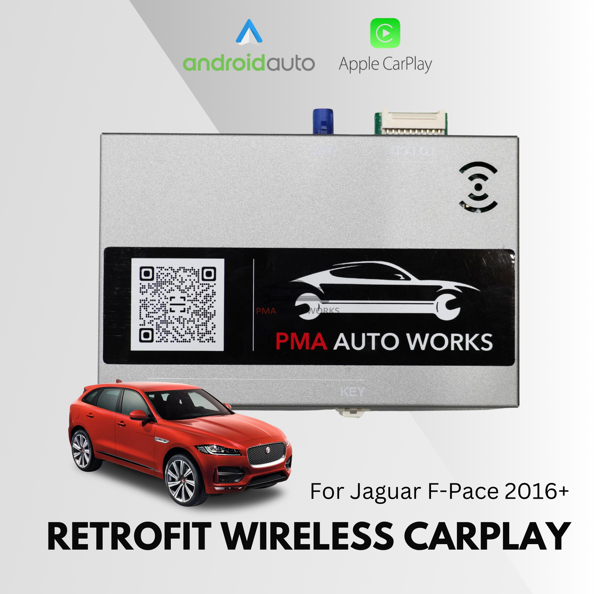 Retrofit Wireless Apple CarPlay Android Auto For Jaguar F-Pace 2016+