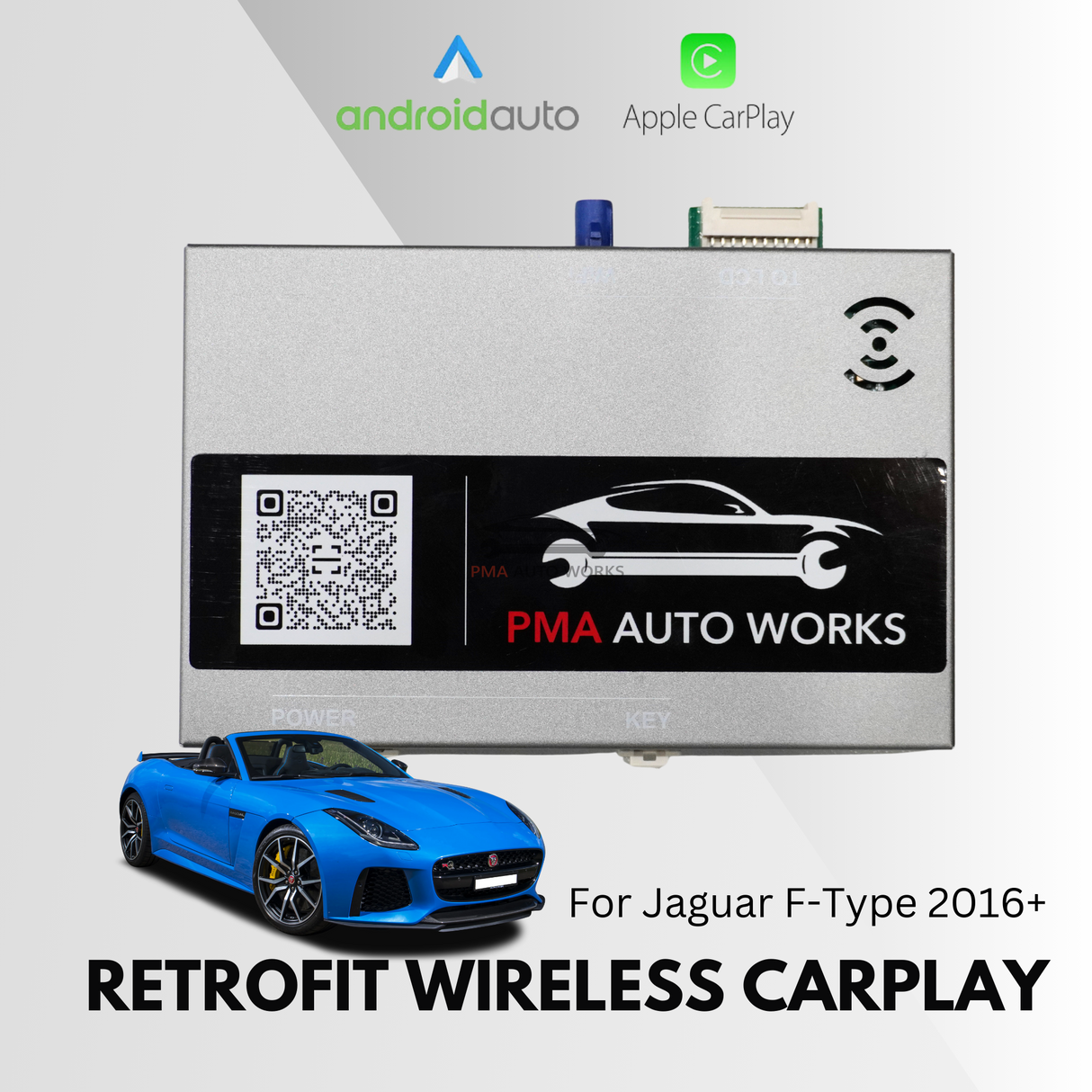 Retrofit Wireless Apple CarPlay Android Auto For Jaguar F-Type 2016+