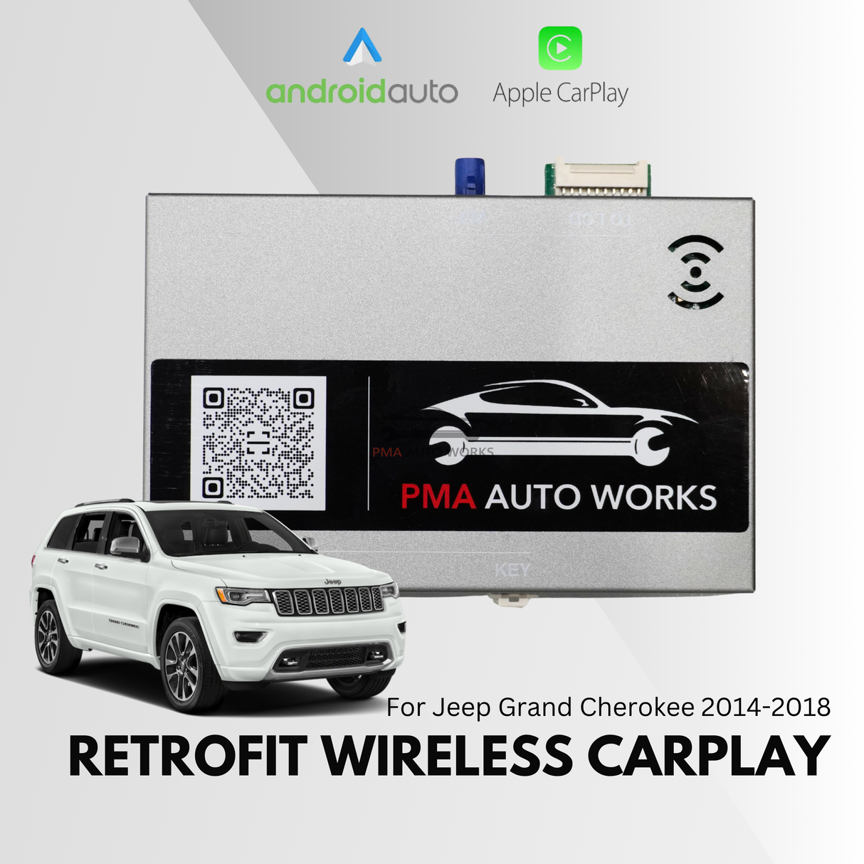 Retrofit Wireless Apple CarPlay Android Auto For Jeep Grand Cherokee 2014-2018